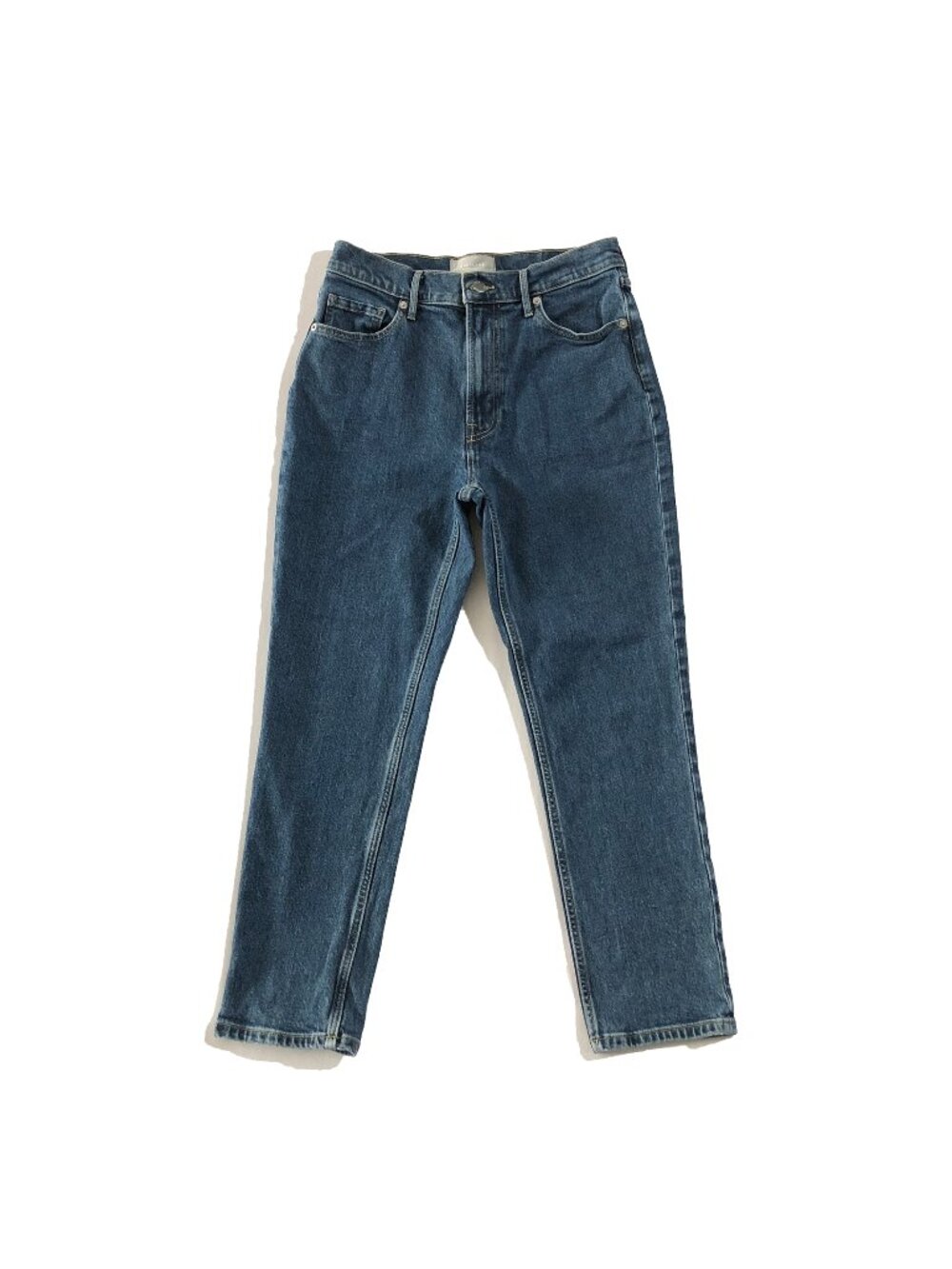 Everlane Jeans Womens Size 27 Blue Crop The Original Cheeky Straight Leg Denim